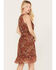 Image #4 - Idyllwind Women's Meshed Smock Mini Dress, Brown, hi-res