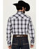 Image #4 - Wrangler Retro Men's Plaid Print Long Sleeve Snap Western Shirt, White, hi-res