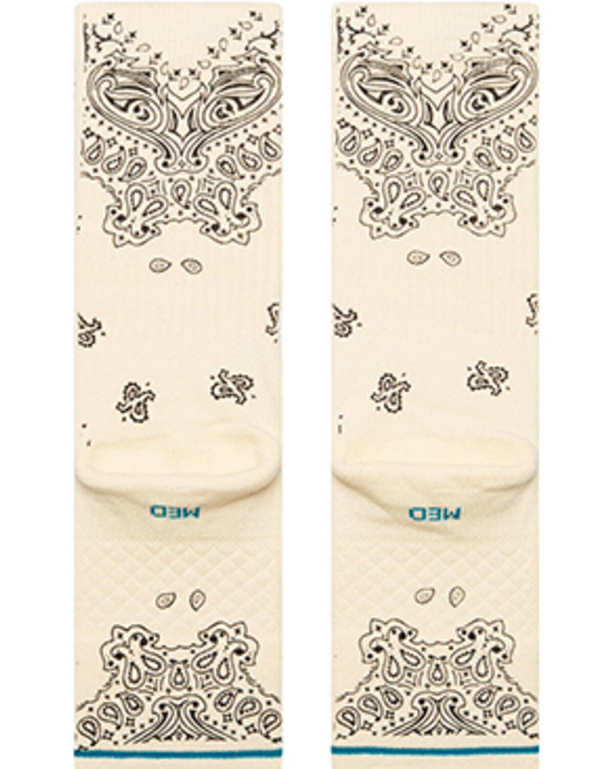 Image #2 - Stance Men's Hanky Crew Socks, Cream, hi-res