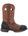 Image #2 - Durango Men's 11" Waterproof Western Work Boots - Steel Toe, Tan, hi-res