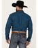 George Strait by Wrangler Men's Geo Print Long Sleeve Button-Down Shirt, Dark Blue, hi-res
