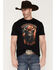 Image #1 - Cody James Men's Americana Bull Short Sleeve Graphic T-Shirt, Black, hi-res