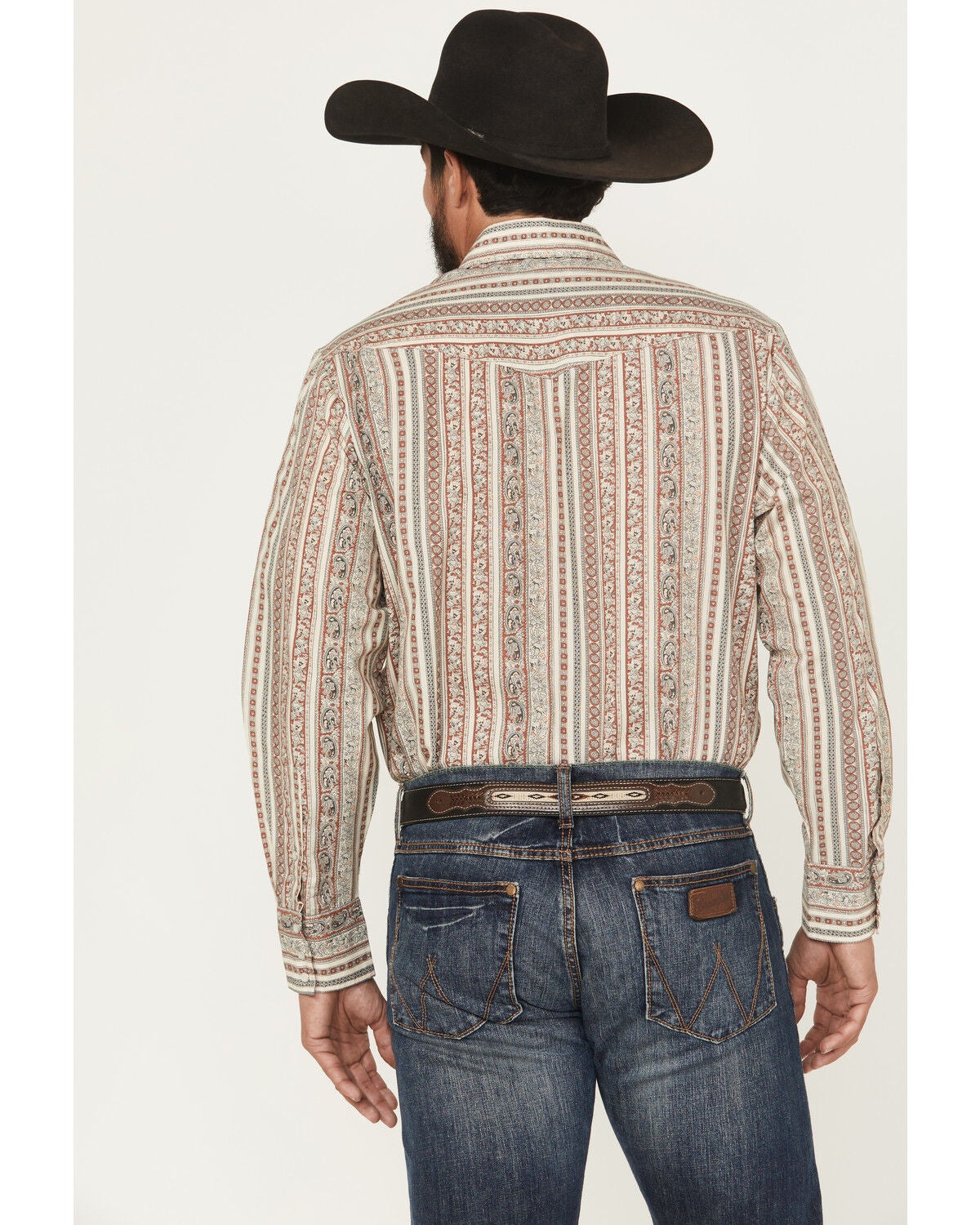 Image #4 - Roper Men's Wallpaper Floral Print Long Sleeve Snap Stretch Western Shirt, Multi, hi-res