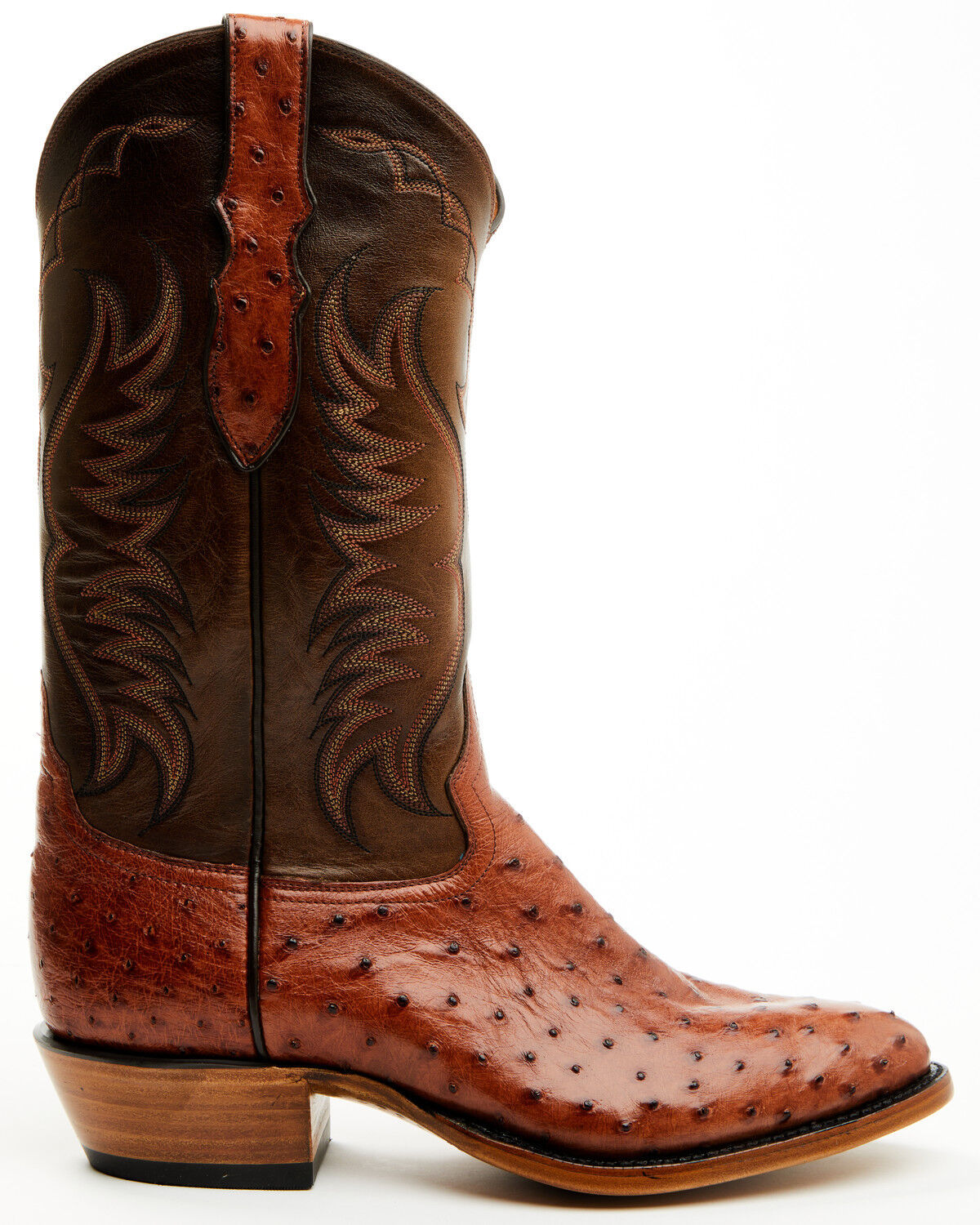 Image #2 - Tony Lama Men's Kenway Exotic Ostrich Western Boots - Round Toe, Cognac, hi-res