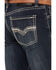 Image #2 - Rock & Roll Denim Men's Rifle Dark Vintage Wash Skinny Reflex Denim Jeans, Dark Wash, hi-res
