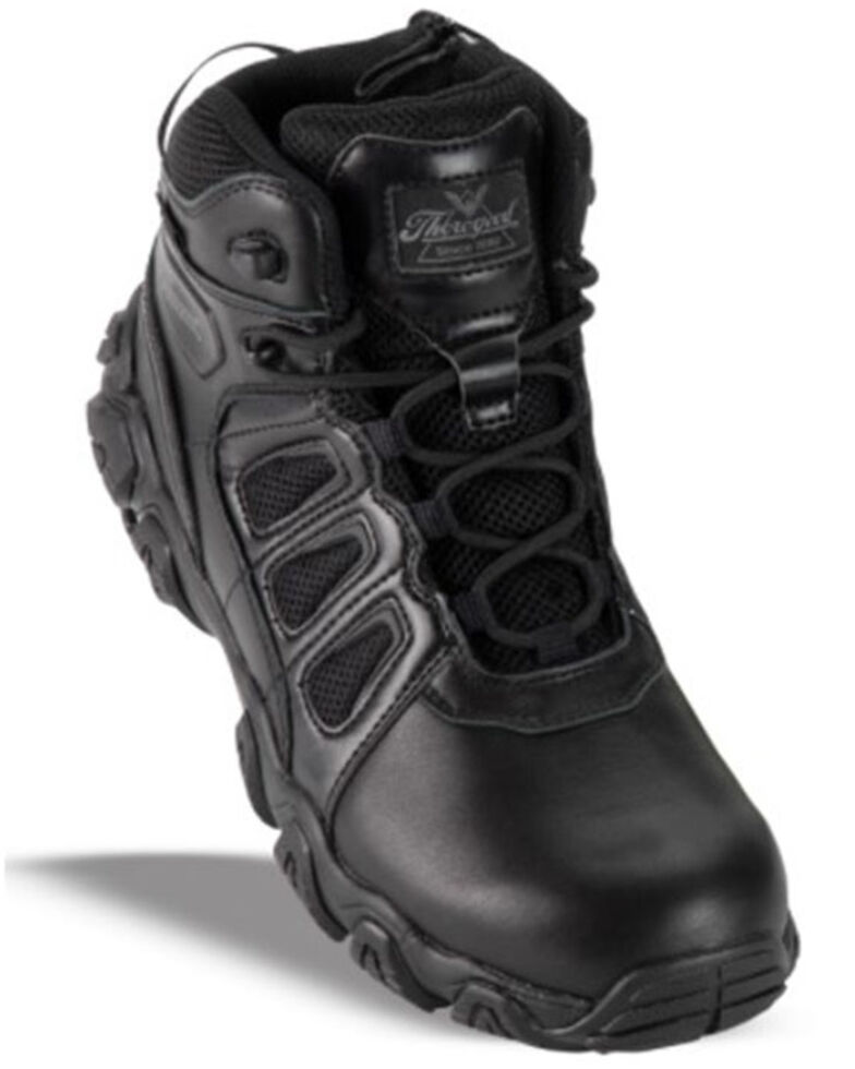 Thorogood Men's 6" Crosstrex Pathogen Work Boots - Composite Toe, Black, hi-res