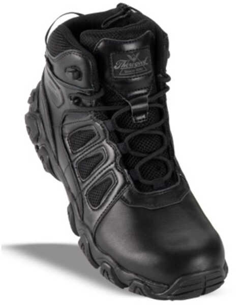 Image #1 - Thorogood Men's 6" Crosstrex Pathogen Work Boots - Composite Toe, Black, hi-res