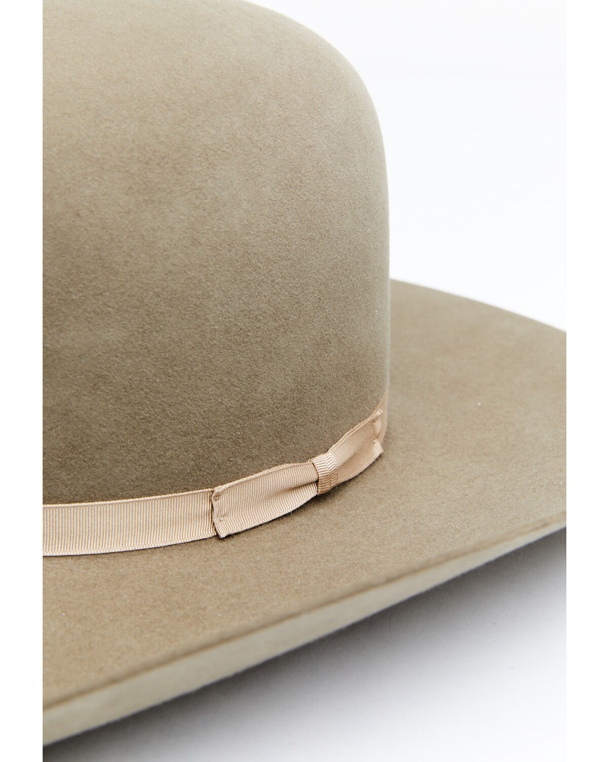 Image #2 - Rodeo King 7X Open Crown Match Band Felt Cowboy Hat, Pecan, hi-res
