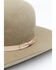 Image #2 - Rodeo King 7X Open Crown Match Band Felt Cowboy Hat, Pecan, hi-res