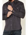 Rock & Roll Denim Men's FR Geo Print Long Sleeve Work Shirt , Charcoal, hi-res