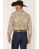 Image #4 - Gibson Trading Co Men's Feelin' Good Paisley Print Long Sleeve Snap Western Shirt, Aqua, hi-res
