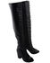 Image #1 - Milwaukee Leather Women's Open Toe Front Knee High Boots - Round Toe, Black, hi-res