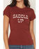 Image #3 - Wrangler Women's Saddle Up Short Sleeve Embroidered Tee, Rust Copper, hi-res