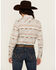 Image #4 - Rough Stock by Panhandle Women's Southwestern Striped Long Sleeve Pearl Snap Stretch Western Shirt, Cream, hi-res