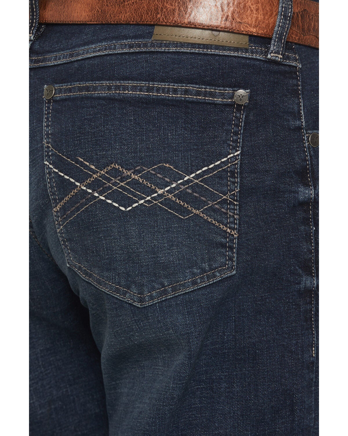 Image #4 - Wrangler 20X Men's 33MWX Emsley Dark Wash Extreme Relaxed Straight Stretch Denim Jeans, Dark Wash, hi-res