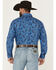 Image #4 - Wrangler Retro Men's Paisley Print Long Sleeve Snap Western Shirt, Navy, hi-res