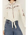Image #3 - Shyanne Women's Tie Front Embroidered Long Sleeve Snap Western Shirt , Cream, hi-res