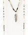 Shyanne Women's Silver Leaf & Fringe Beaded Jewelry Set, Silver, hi-res