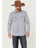 Image #1 - Moonshine Spirit Men's Jail Break Plaid Long Sleeve Snap Western Shirt, Navy, hi-res