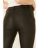 Rock & Roll Denim Women's Olive High Rise Pleather Flare Jeans , Olive, hi-res