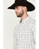 Image #2 - George Strait by Wrangler Men's Plaid Print Long Sleeve Button-Down Stretch Western Shirt - Tall , White, hi-res
