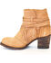 Image #3 - Miss Macie Women's Katie Jo Suede Booties - Round Toe, Cream, hi-res