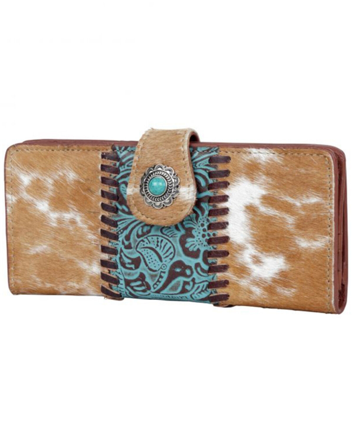 Image #2 - Myra Bag Women's Bleu Hair-On Wallet, Brown, hi-res