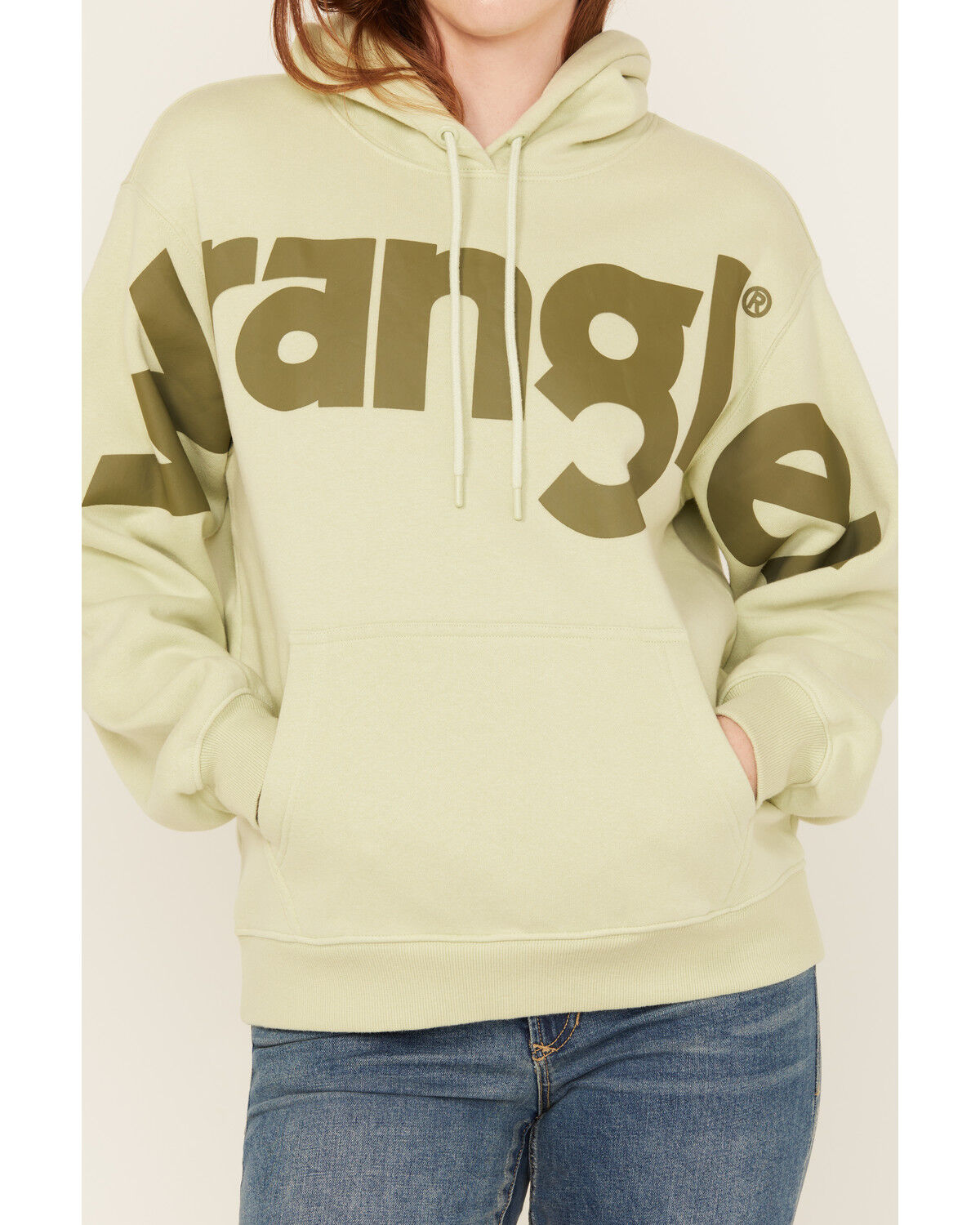 Image #3 - Wrangler Retro Women's Classic Logo Hoodie, Green, hi-res
