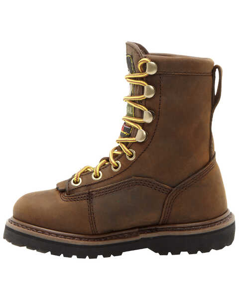 Georgia Youth Boys' Insulated Outdoor Waterproof Lace-Up Boots, Tan, hi-res