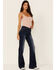 7 For All Mankind Women's Dojo Full Length Flare Denim Jeans, Indigo, hi-res