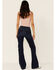 7 For All Mankind Women's Dojo Full Length Flare Denim Jeans, Indigo, hi-res
