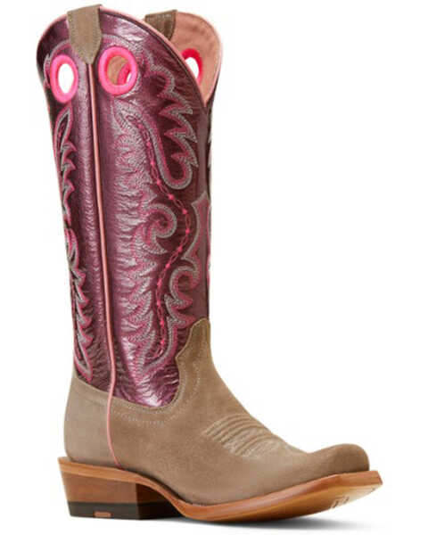 Ariat Women's Futurity Boon Western Boots - Square Toe, Grey, hi-res
