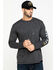 Image #1 - Ariat Men's Rebar Workman Logo Long Sleeve Work Shirt, Charcoal, hi-res