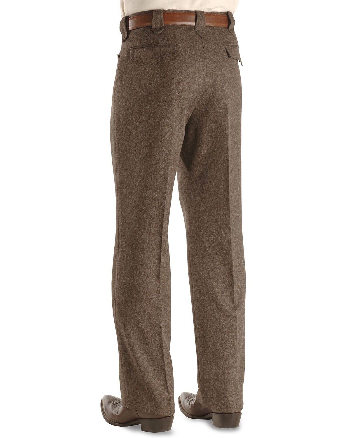 Image #1 - Circle S Men's Stretch Slacks - Big - Up to 50" Waist, Hthr Chestnut, hi-res