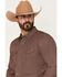 Image #2 - RANK 45&reg; Men's RODEOTEK&trade; 2.0 Geotastic Geo Print Long Sleeve Snap Stretch Performance Western Shirt, Brown, hi-res