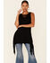 Tasha Polizzi Women's Solid Logan Fringe Tank Top, Black, hi-res
