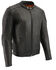 Image #1 - Milwaukee Leather Men's 3X Side Lace Vented Scooter Jacket - Big, Black, hi-res