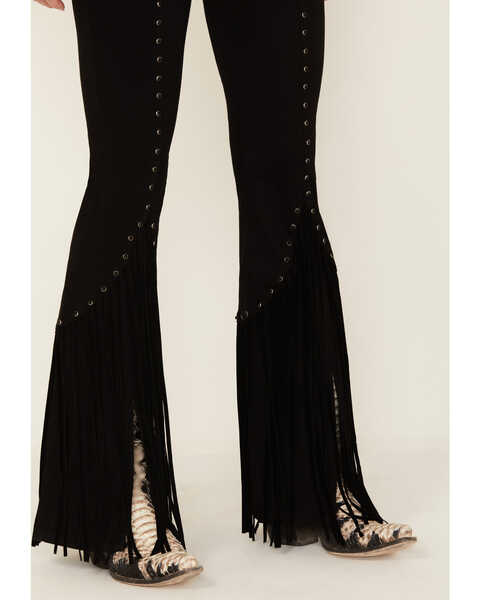 Image #2 - Idyllwind Women's Fringe & Embellished High Risin' Stretch Flare Jeans, Black, hi-res