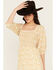 Image #2 - Yura Women's Floral Print Midi Dress, Mustard, hi-res