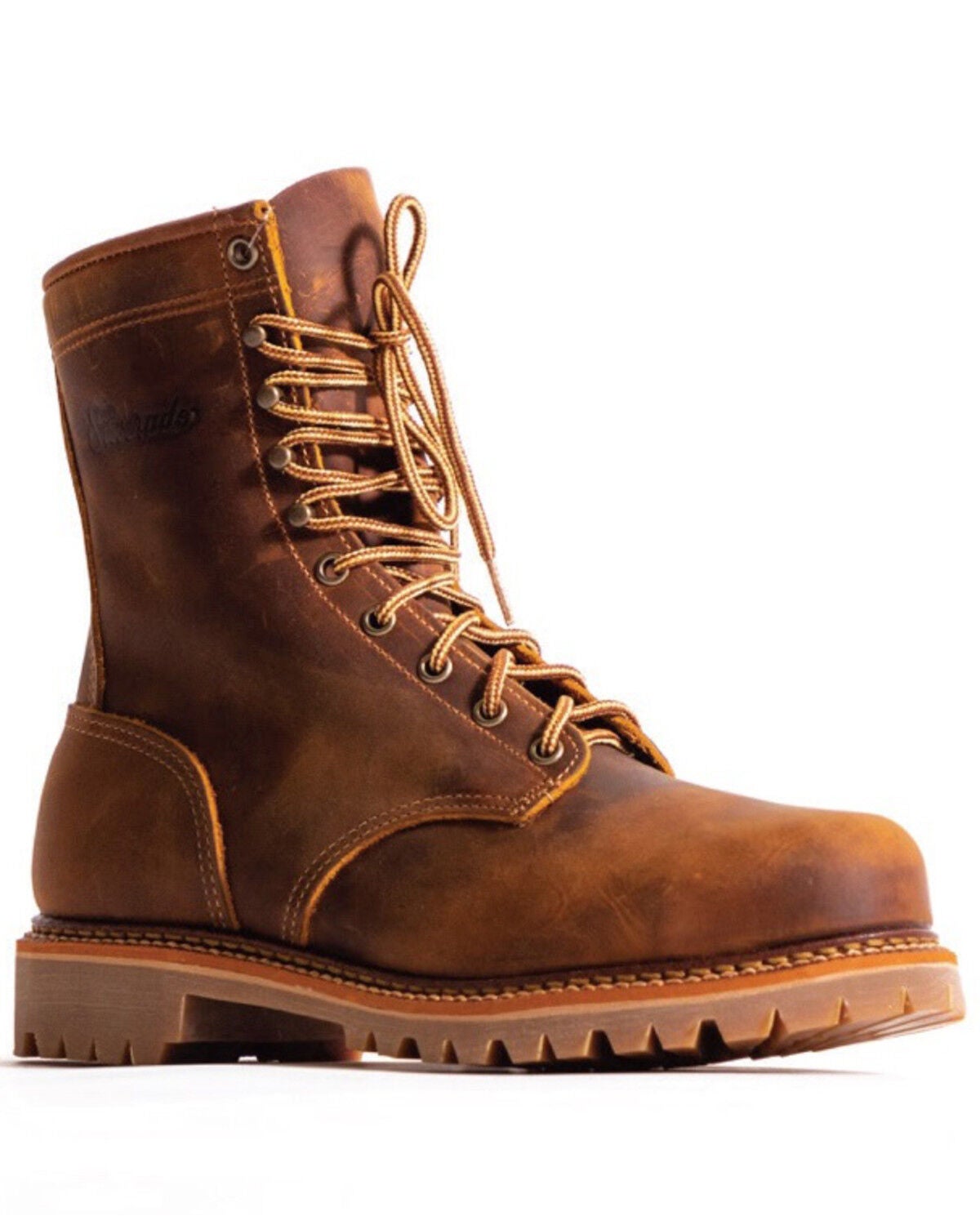 Silverado Men's Lace-Up Work Boots - Steel Toe, Tan, hi-res