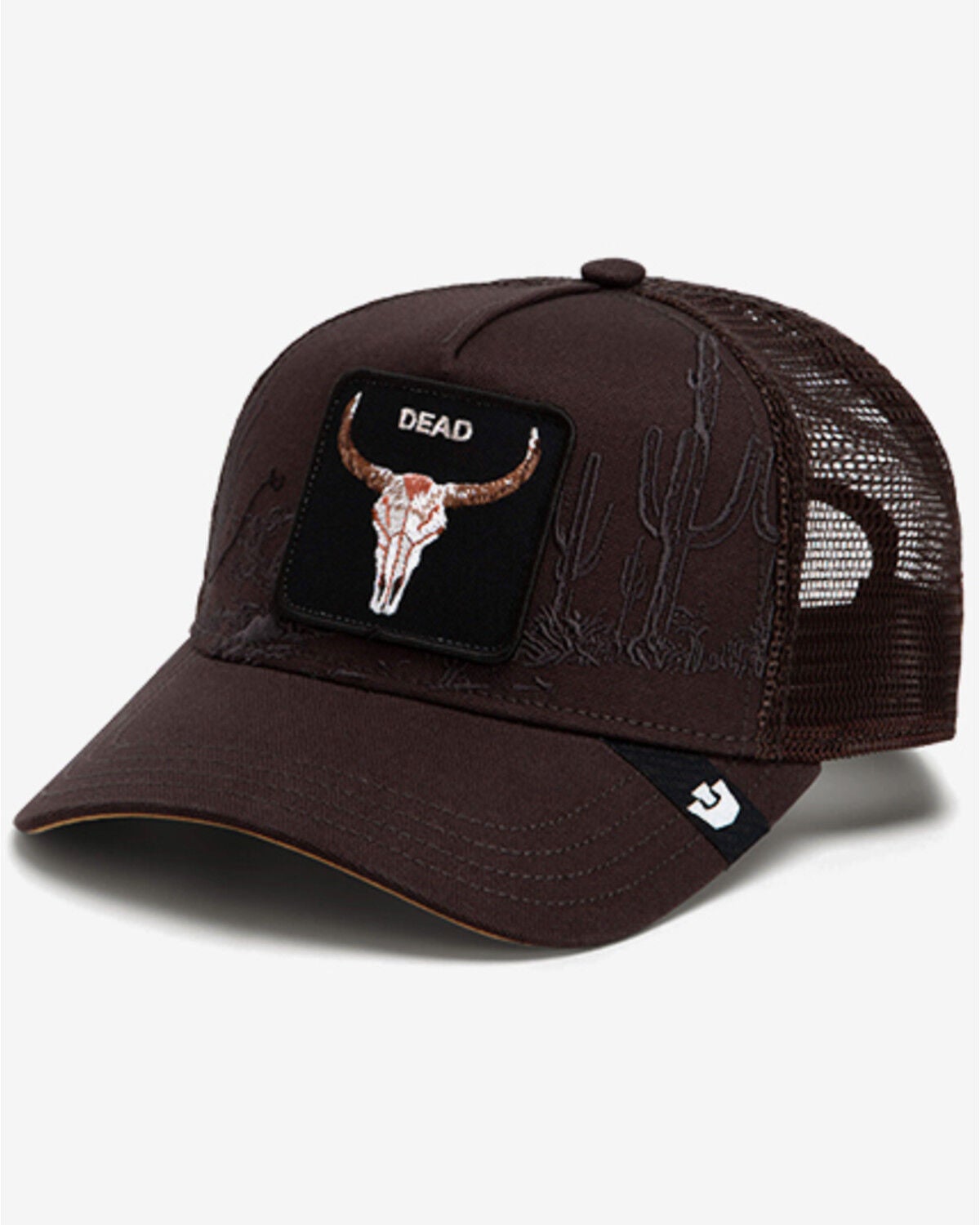 Goorin Bros Men's Badlands Skull Ball Cap, Brown, hi-res