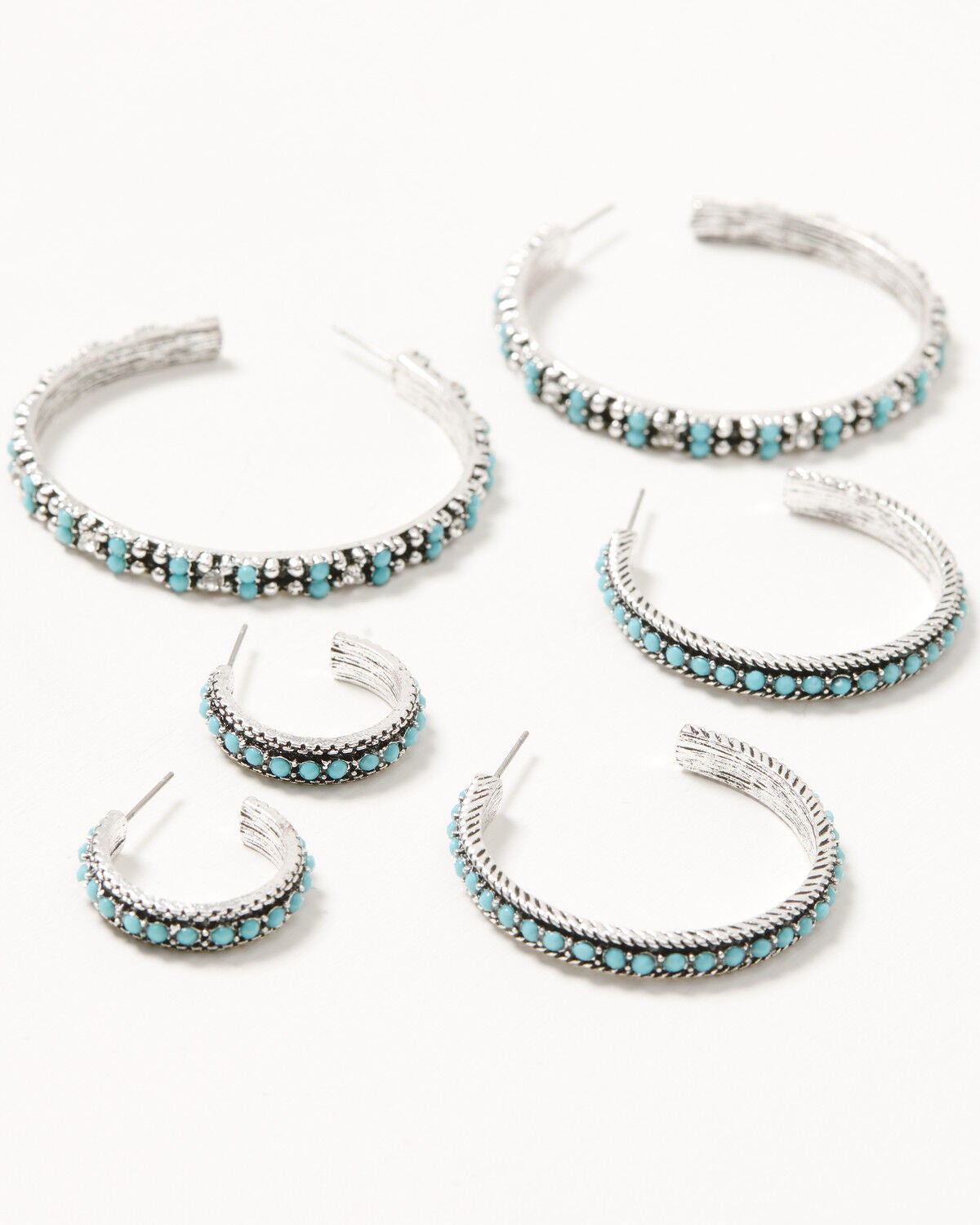 Image #1 - Shyanne Women's Hoop Earring Set - 3 Piece, Silver, hi-res