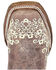Corral Girls' Crater Bone Embroidered Western Boots - Broad Square Toe, Brown, hi-res