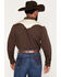 Image #4 - Cody James Black 1978&reg; Men's Winnett Solid Piped Long Sleeve Snap Western Shirt, Brown, hi-res