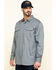 Image #3 - Hawx Men's FR Long Sleeve Woven Work Shirt , Silver, hi-res