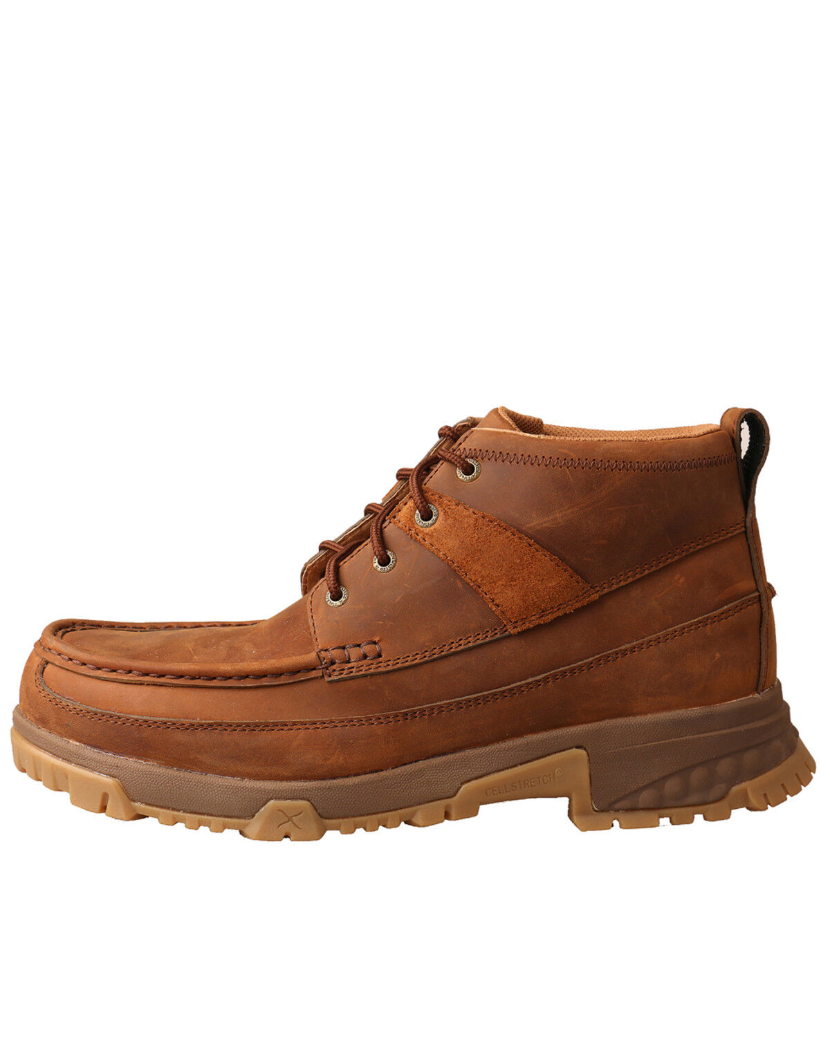 Image #3 - Twisted X Men's 4" CellStretch Lace-Up Work Boots - Composite Toe, Brown, hi-res