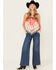 Beyond The Radar Women's Print Handkerchief Hem Cami, Rust Copper, hi-res