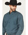 Image #2 - Cinch Men's Printed Modern Fit Long Sleeve Button-Down Western Shirt, Blue, hi-res