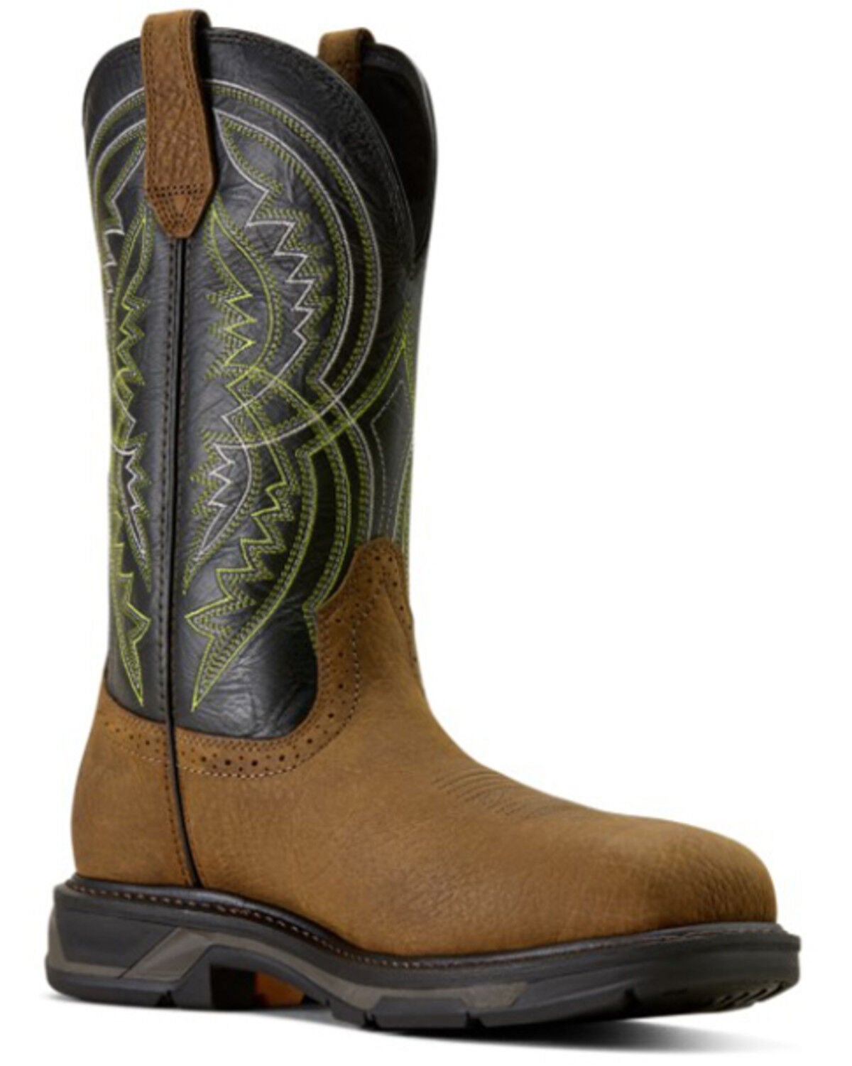 Ariat Men's WorkHog&reg; XT Coil Pull-On Work Boots - Carbon Toe, Brown, hi-res