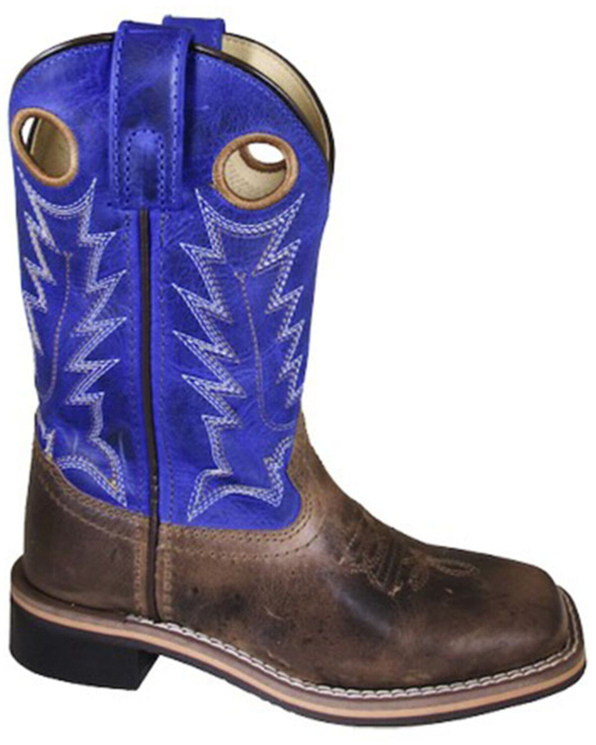 Image #1 - Smoky Mountain Boys' Dusty Western Boots - Square Toe, Brown, hi-res